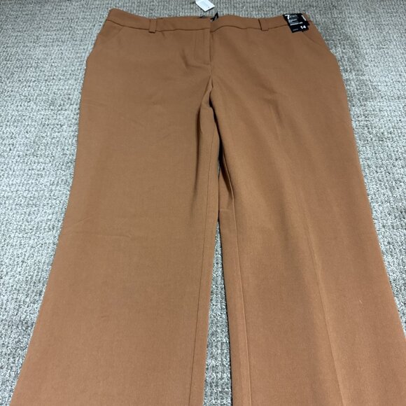 New York & Company Pants Brown Modern Fit Straight Leg Women’s Size 14 NWT - Picture 10 of 12